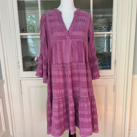 Devotion Twins Ella Dress, Small, Silk/Cotton Embroidered, Greek Designed - Picture 1 of 10